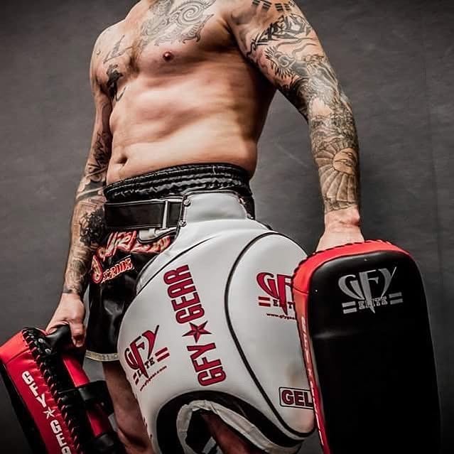 GFY branded pads and fight equipment